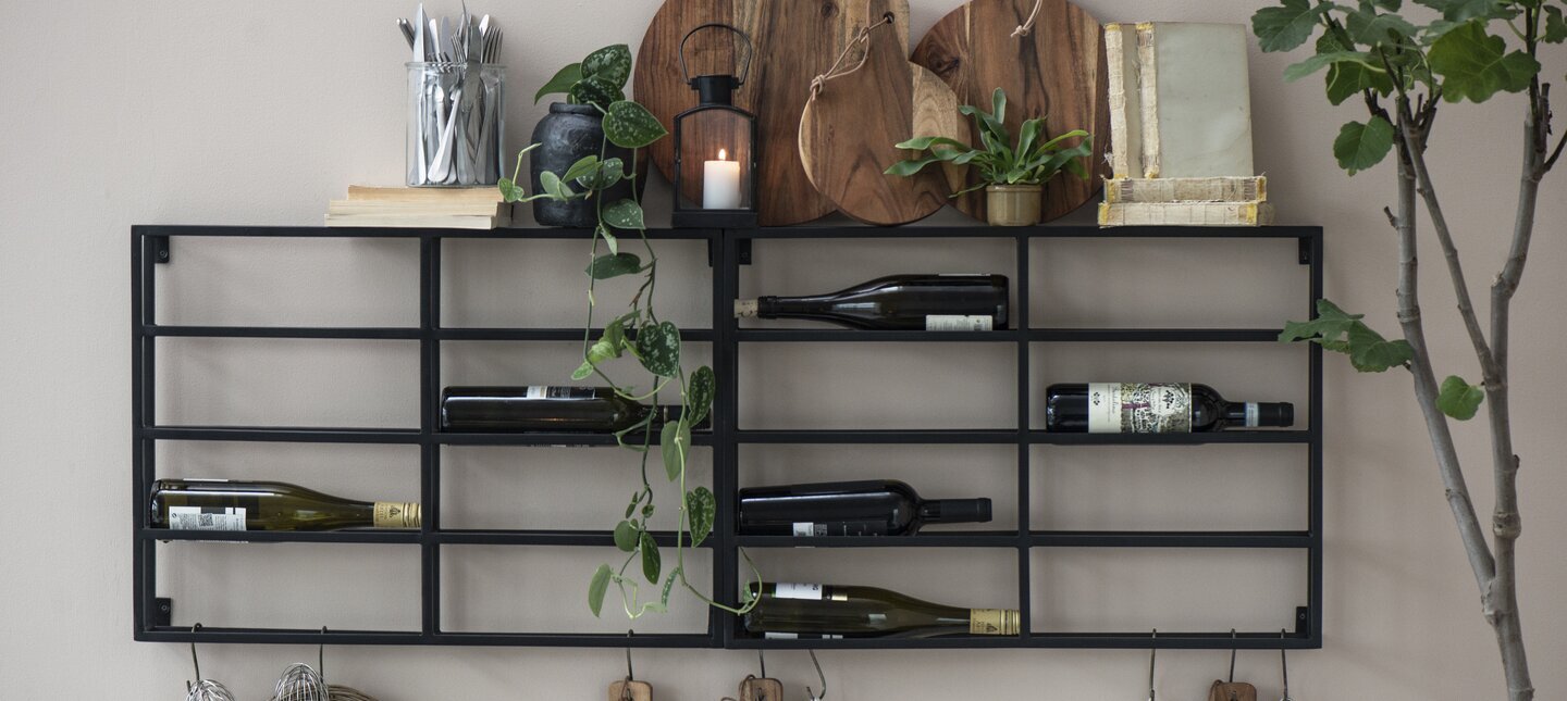 Vinställ Antiksvart Vägg Alla butikers kampanjer IB Laursen Stora vinställ