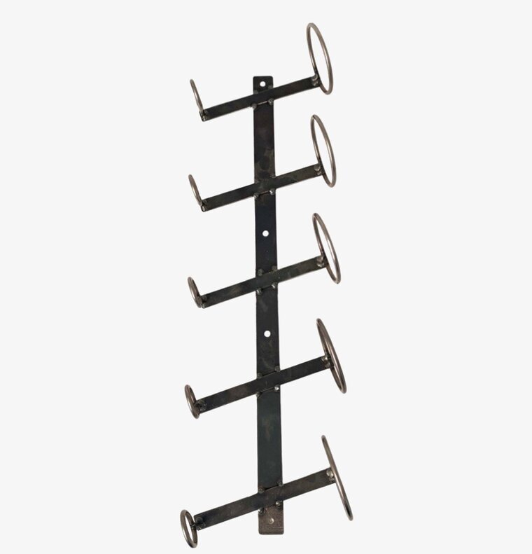 Vinställ Smide 5 Flaskor från Miljögården i mörkt smide