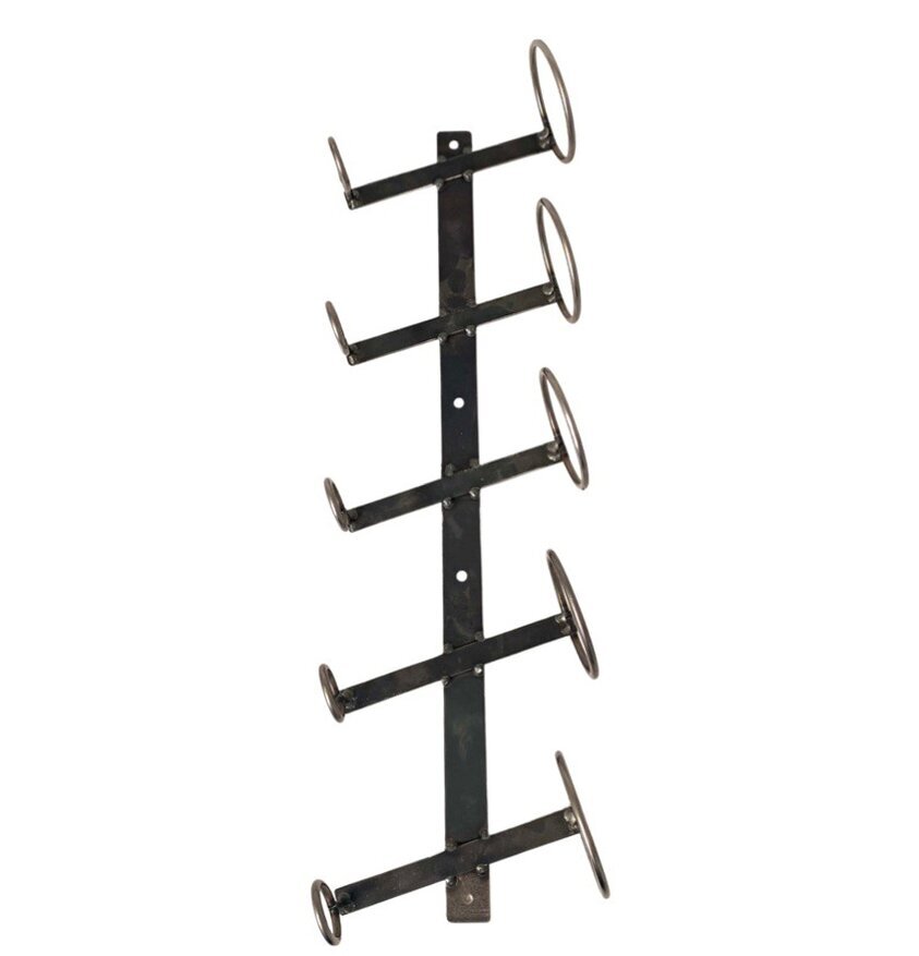 Vinställ Smide 5 Flaskor från Miljögården i mörkt smide