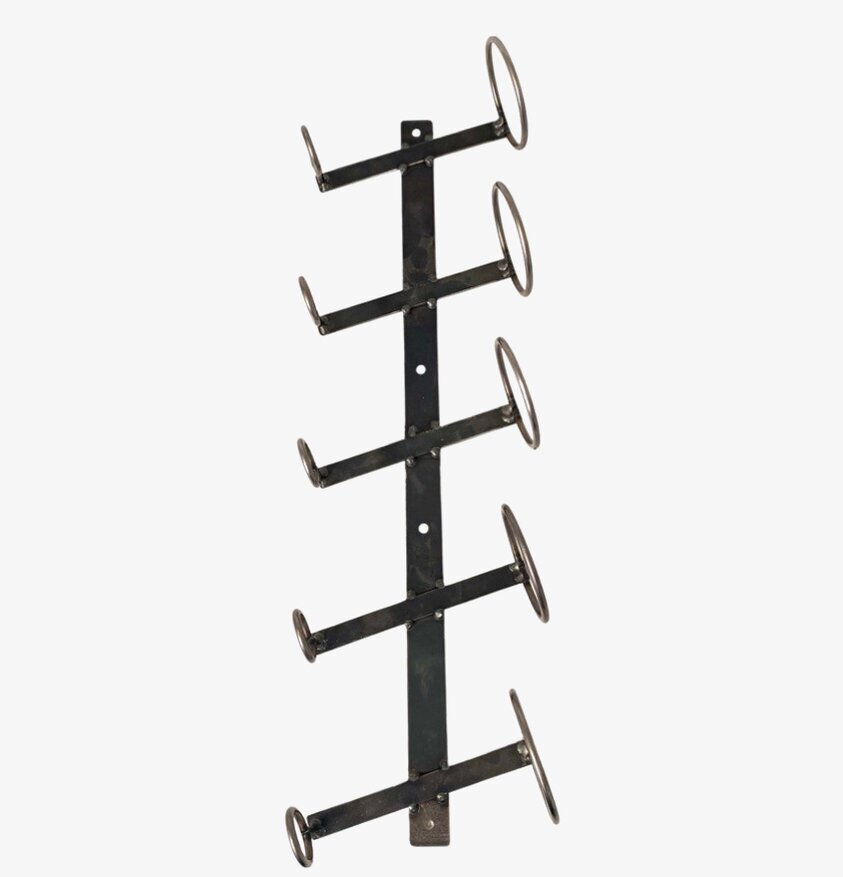 Vinställ Smide 5 Flaskor från Miljögården i mörkt smide