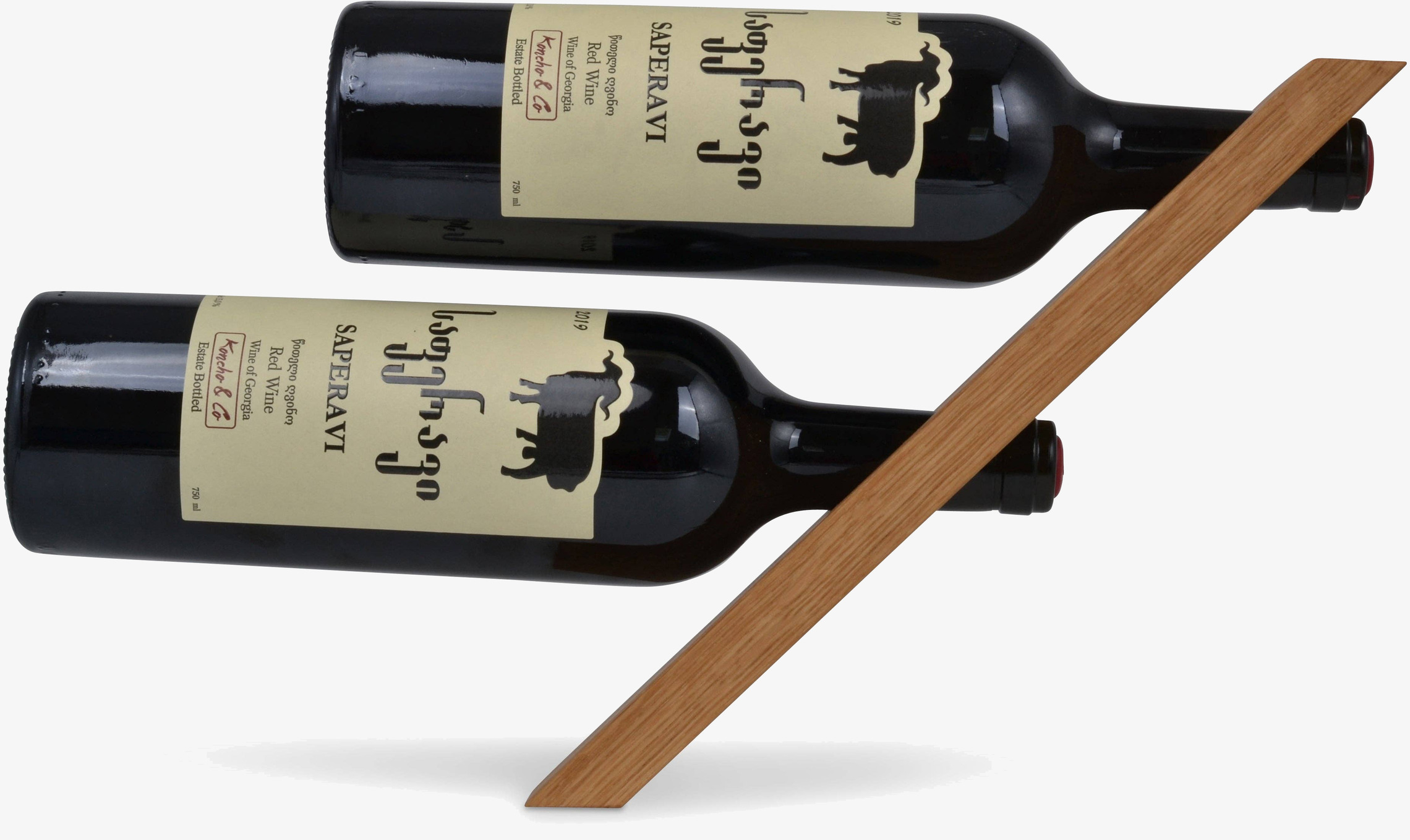 Magisk Vinflaskhållare Oljad Ek Natuhr Vinställ