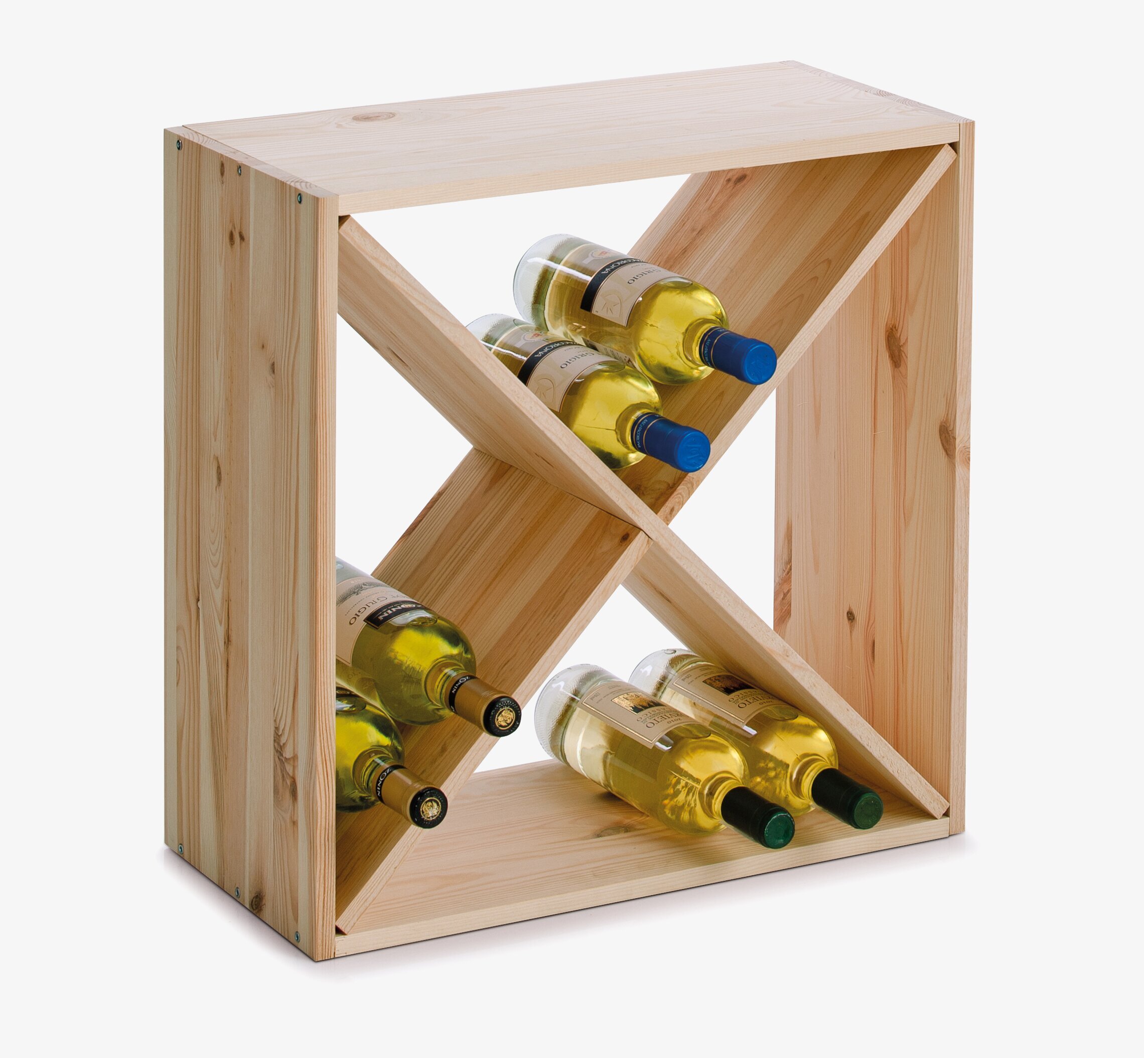 Vinställ 24 Flaskor Kryss Furu Zeller Stora vinställ