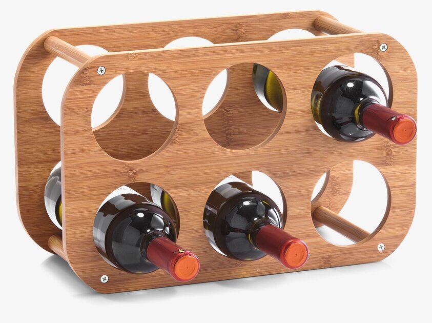 Vinställ 6 Flaskor Bambu Zeller