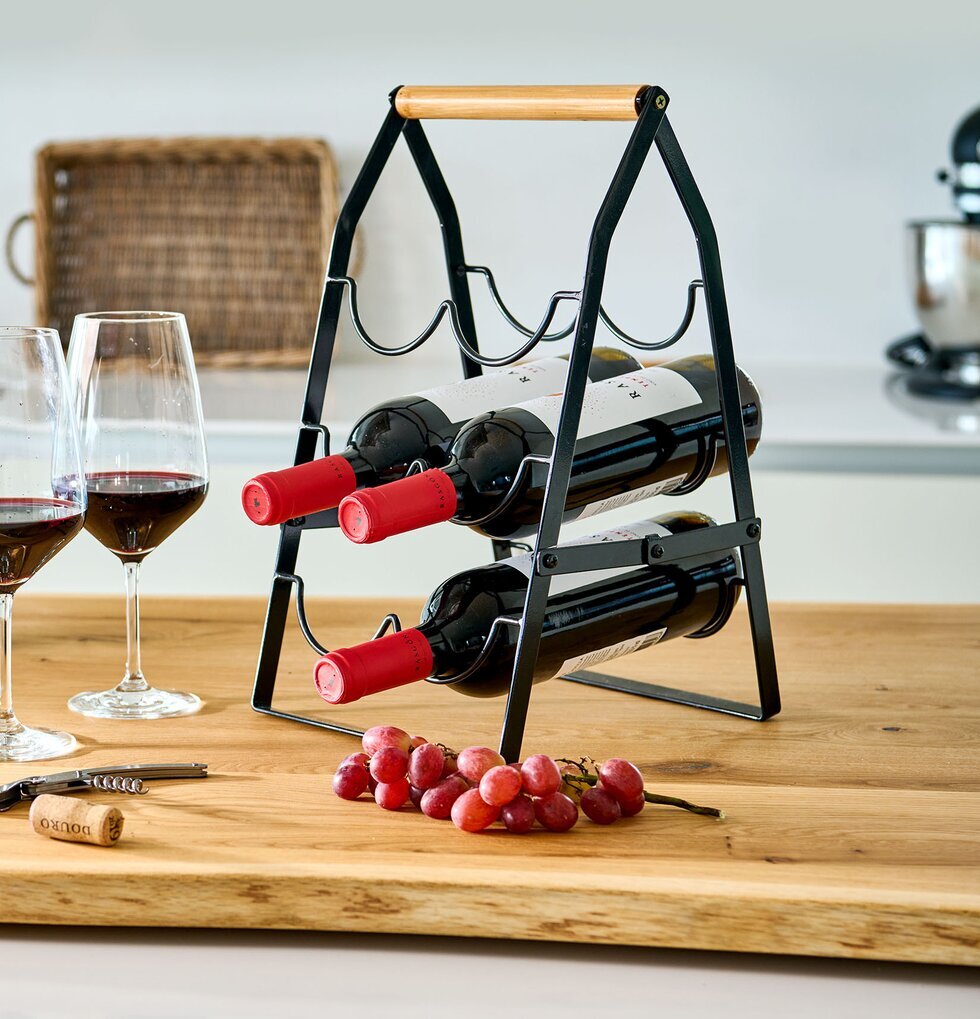 Vinställ Svart/Natur Zeller