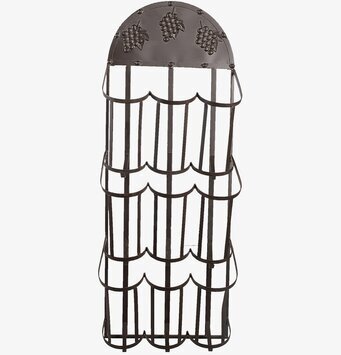 Bild av stilrent vinställ i järn för väggmontering