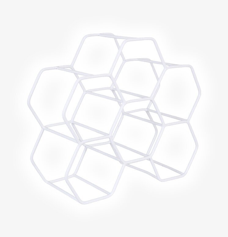 Bild av stilrent vinställ med bikakestruktur i metall