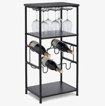 Vinställ med vinglashållare Zeller Stora vinställ