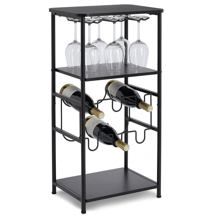 Vinställ med vinglashållare Zeller Stora vinställ