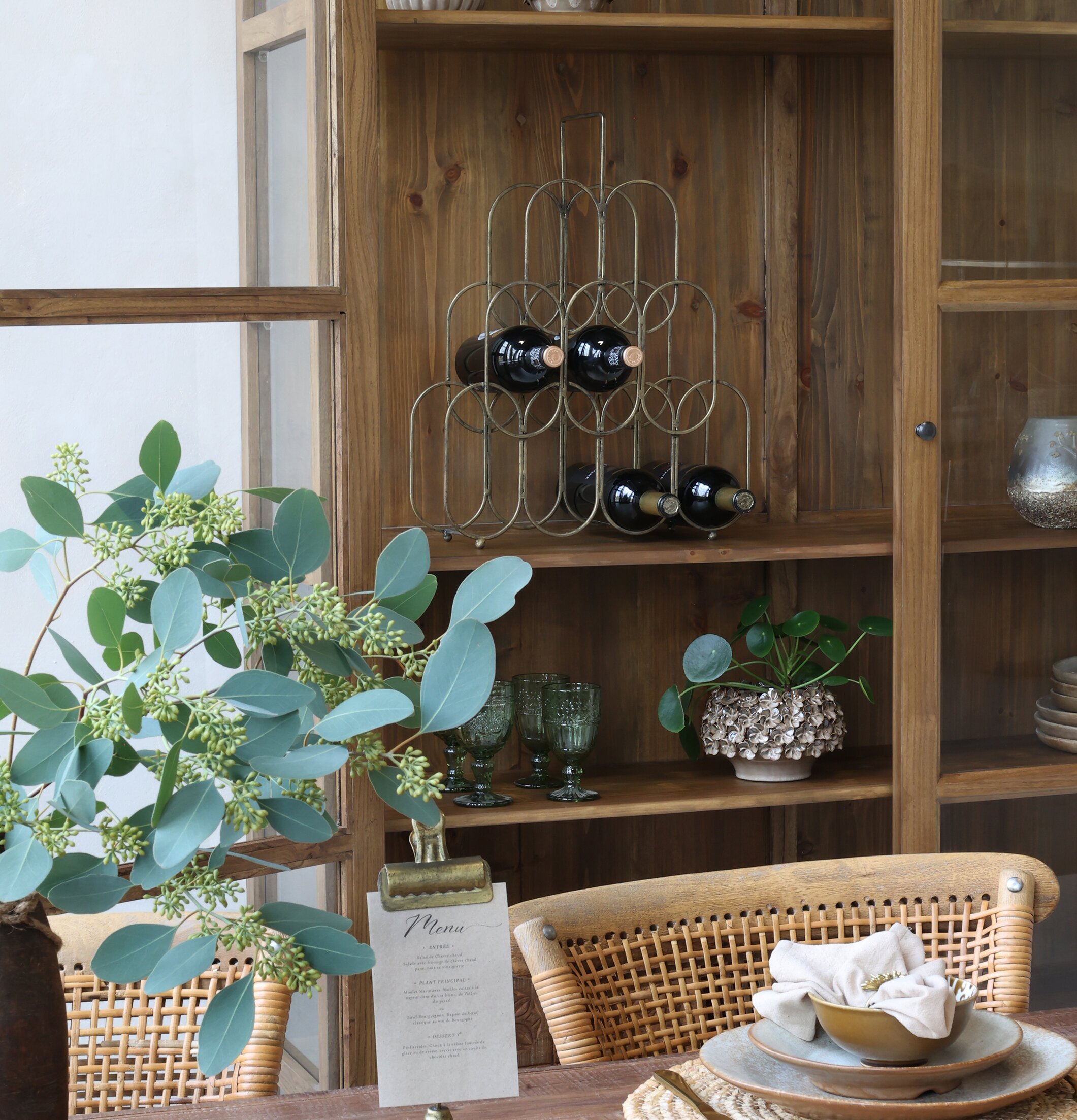 Vinställ Antik Mässing Chic Antique